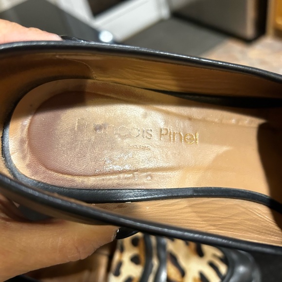 Francois Pinet Leopard Italian Leather Loafers - Picture 5 of 8